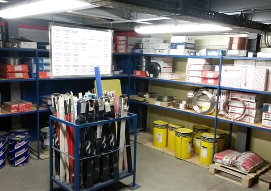 Welding consumable storage room